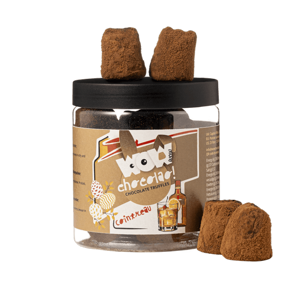 Pot cadeau de truffes au chocolat Cointreau - Pâques 130g