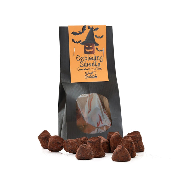 Exploding Sweets - Tartufi di cioccolato di Halloween - Sacchetti biodegradabili 130 g