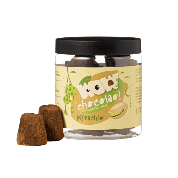 Pot de Cadeau de Truffes au Chocolat Pistache pour l'Aïd 130g | Chocolat de Luxe Festif
