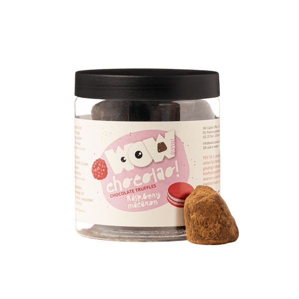 ラズベリーマカロンチョコレートトリュフ ギフトジャー 130g | フルーティーな贅沢チョコレート