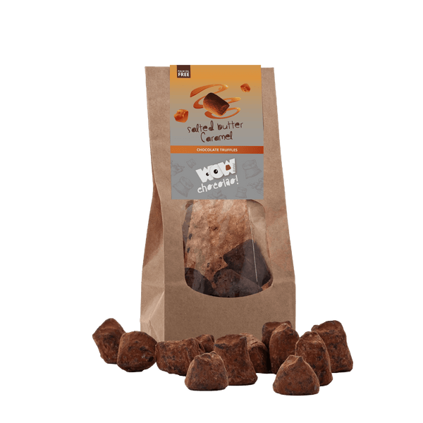 Tartufi di cioccolato al Caramello Salato - Sacchetti biodegradabili 130 g