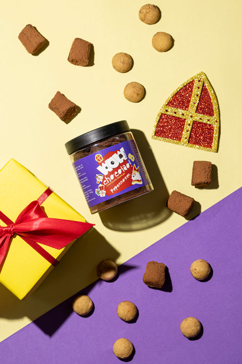 Pot cadeau de truffes au chocolat pepernoten 130g | Chocolat Sinterklaas