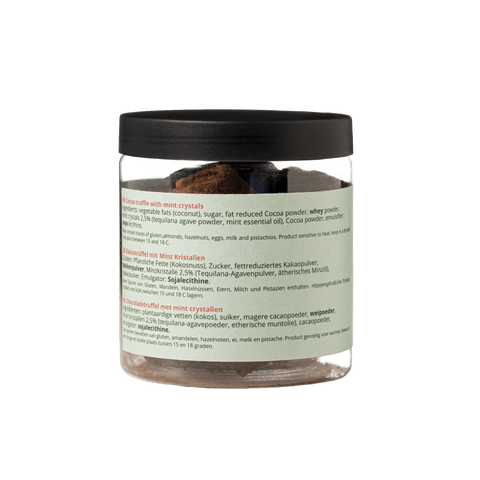 Candy Cane Christmas Truffles Gift Jar 130g | Peppermint Holiday Chocolate - WOW Chocolao!