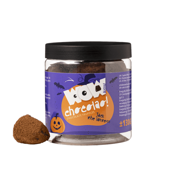 Jack The Lantern Græskartærte Trøfler Gaveglas 130g | Halloween Chokolade