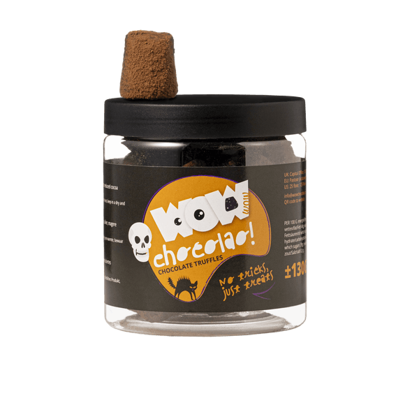 Ingen Tricks Kun Godter Trøfler Gaveglas 130g | Halloween Chokolade