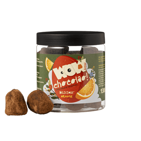 Orange - Easter Chocolate Truffles - Gifting jar 130g - WOW Chocolao!