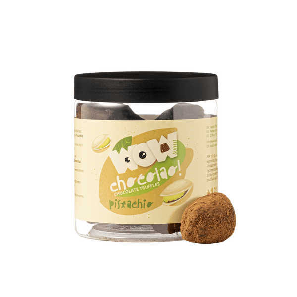 Pot cadeau de truffes au chocolat pistache 130g | Chocolat pistache gourmet