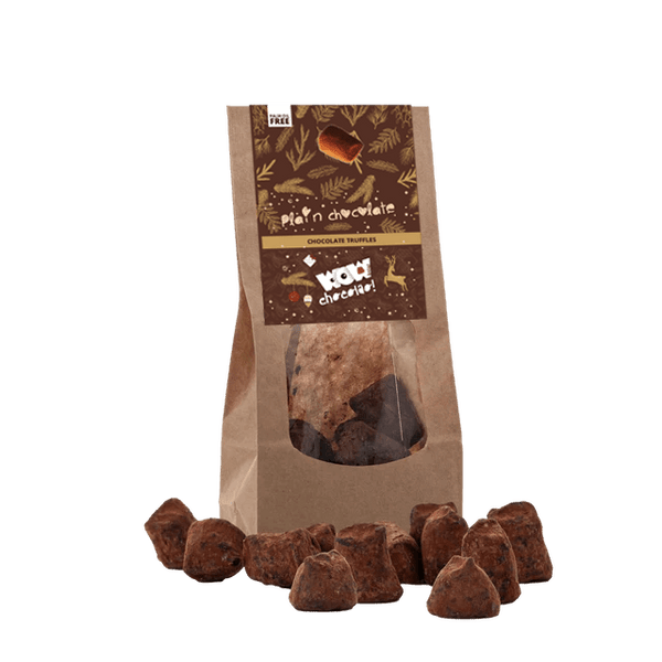 Almindelige chokoladetrøfler - Juleudgave - Biologisk nedbrydelig pose 130g