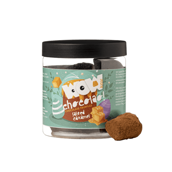 Pot cadeau de truffes au chocolat caramel salé - Pâques 130g