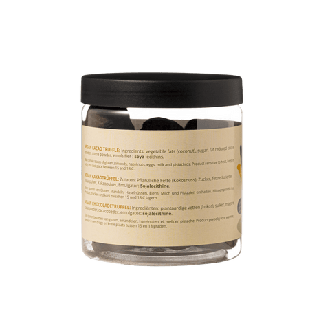 Vegan Christmas Truffles Gift Jar 130g | Dairy - Free Holiday Chocolate - WOW Chocolao!